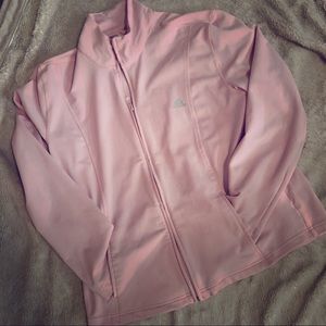 Ladies Pale Pink Adidas Zip Jacket